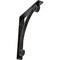Ekena Millwork Legacy Wrought Iron Bracket, (Triple center brace), Antiqued Silver 2"W x 12"D x 15"H BKTM02X12X15TLEASV - alternate 1